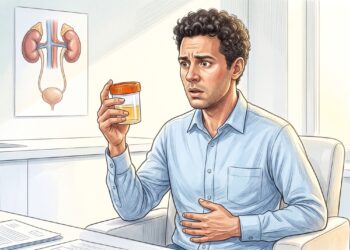 Um exame simples de urina pode revelar doença renal antes de sintomas ou alterações na creatinina.