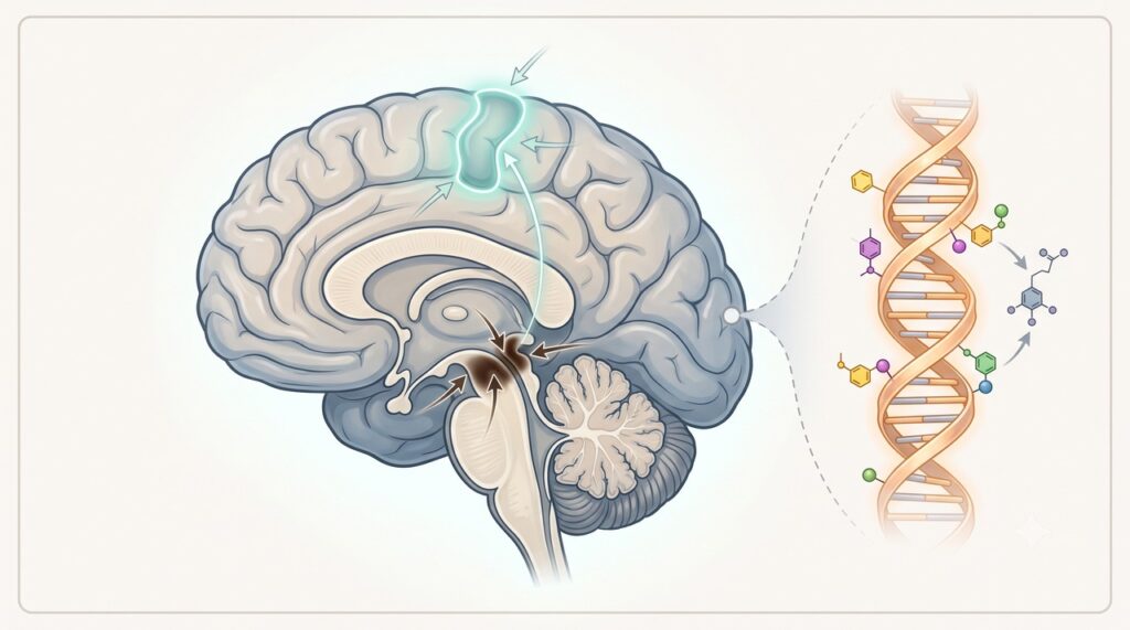 O estudo identificou alterações epigenéticas e inflamatórias em regiões cerebrais de ratos expostos à rotenona.