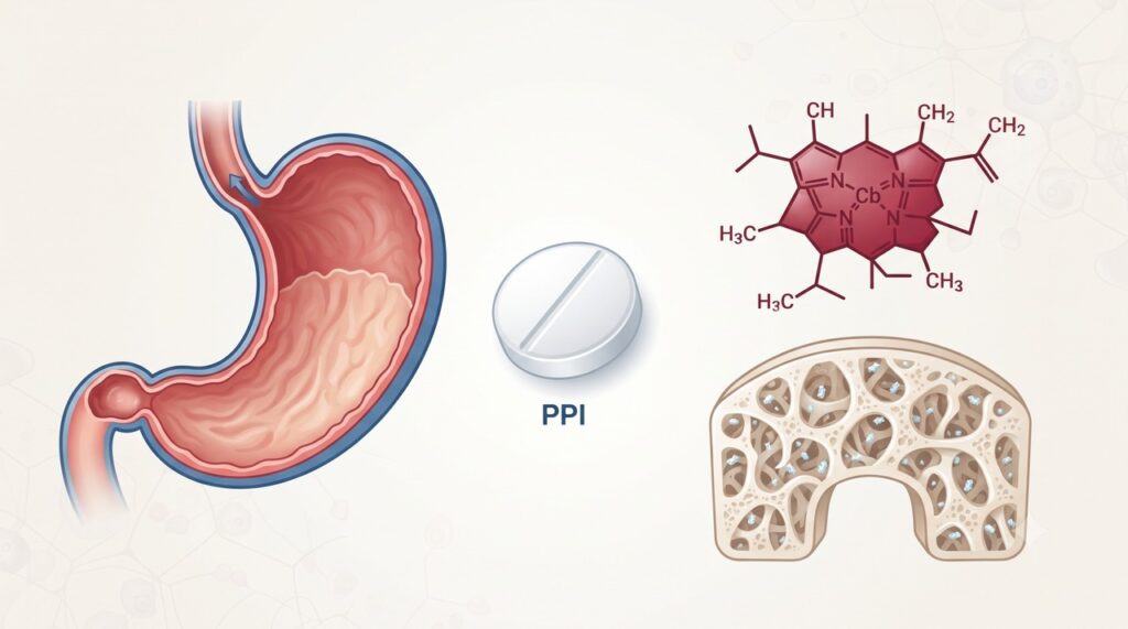 O uso prolongado de inibidores da bomba de prótons pode interferir em nutrientes importantes.