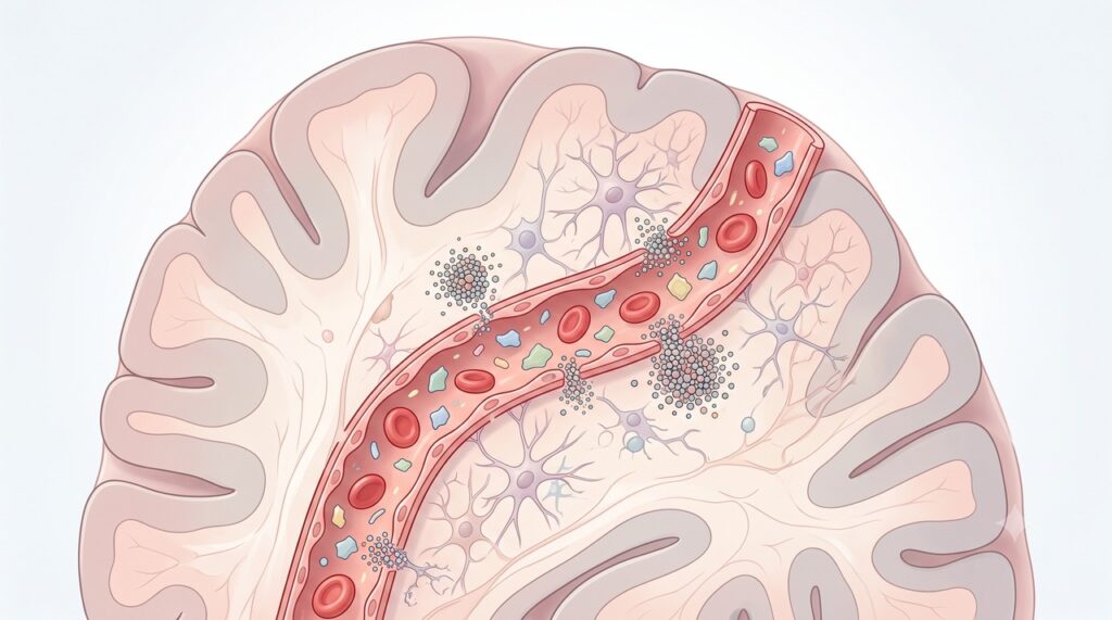 Partículas plásticas foram observadas no córtex frontal e próximas a vasos cerebrais.