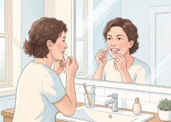 O uso regular de fio dental ajuda a remover a placa entre os dentes e cuidar da saúde bucal.