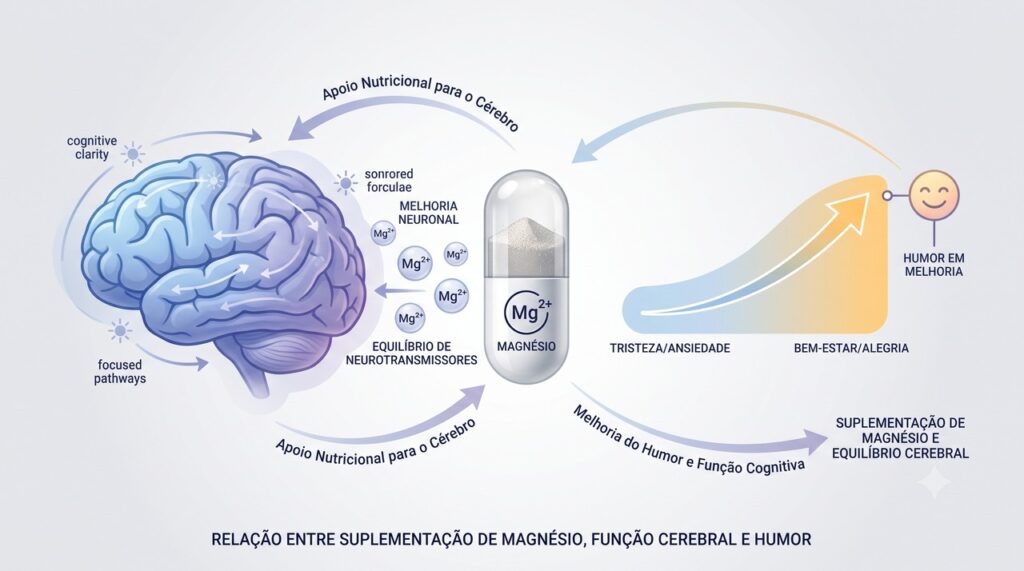A meta-análise associou suplementação de magnésio à redução de sintomas depressivos.