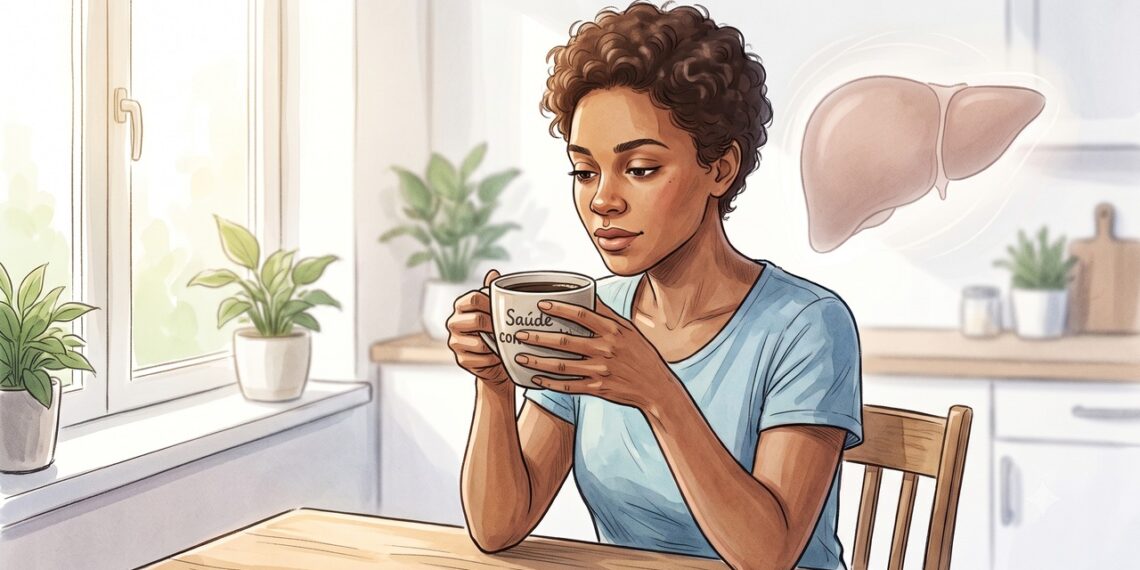 Café sem açúcar pode fazer parte de uma rotina mais favorável ao fígado.