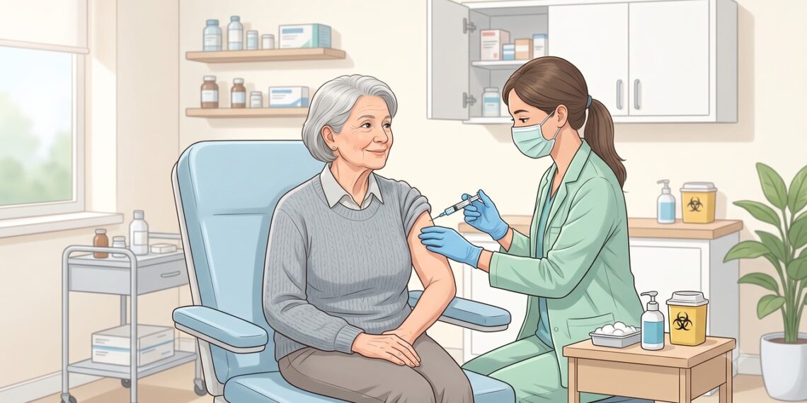 A vacina contra o VSR ajuda a prevenir infecções respiratórias graves em idosos.