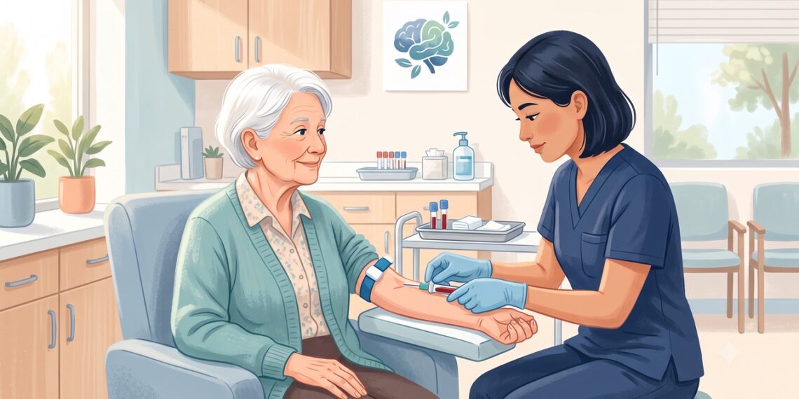 O exame de sangue auxilia a investigação do Alzheimer em pessoas com sinais de declínio cognitivo.