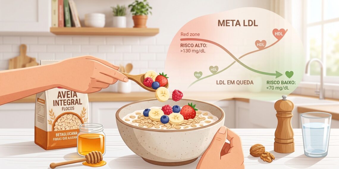 A fibra solúvel pode ajudar a reduzir modestamente o colesterol LDL.