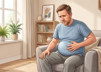 Barriga inchada persistente merece avaliação, especialmente quando há fatores de risco metabólico.