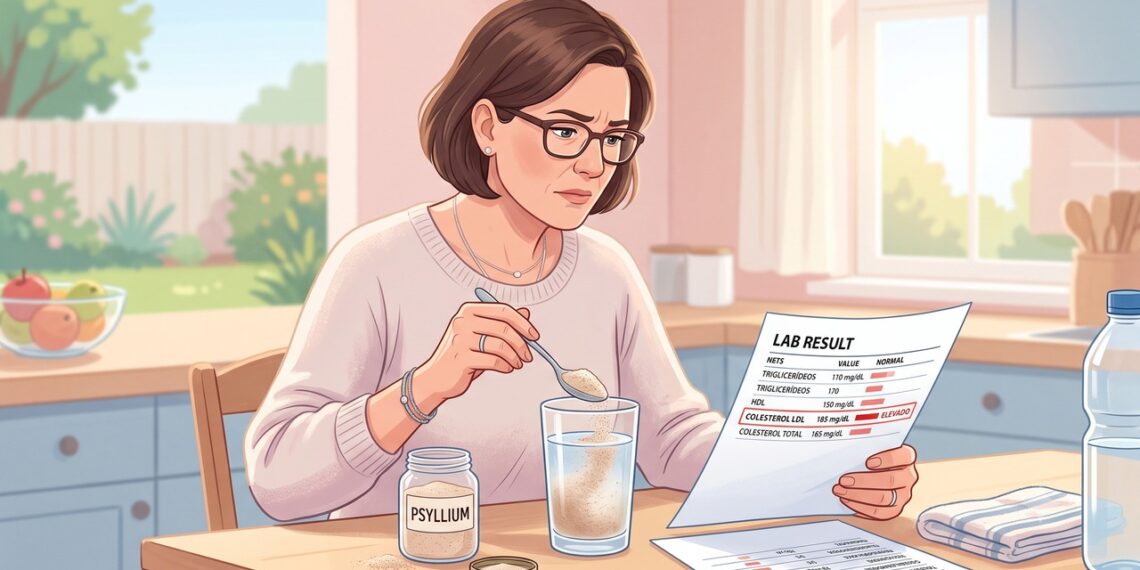 O consumo regular de psyllium pode ajudar a reduzir o colesterol LDL.