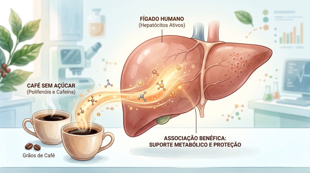 O café pode integrar uma rotina saudável, mas não substitui o tratamento do fígado gorduroso.