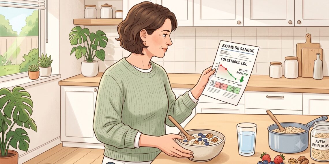 O consumo diário de betaglucana da aveia pode reduzir moderadamente o colesterol LDL.
