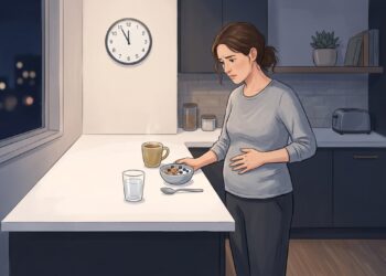 Jantar tarde e beliscar à noite podem influenciar o metabolismo e o fígado.