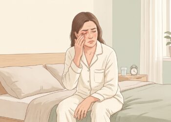 Olhos irritados e cílios grudados ao acordar podem ser sinais de blefarite.