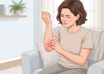 Bolhas que coçam muito e ardem nos cotovelos podem ser sinal de dermatite herpetiforme.