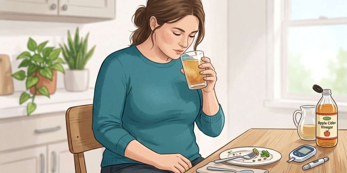 O vinagre de maçã foi estudado como complemento alimentar no controle da glicose em diabetes tipo 2.