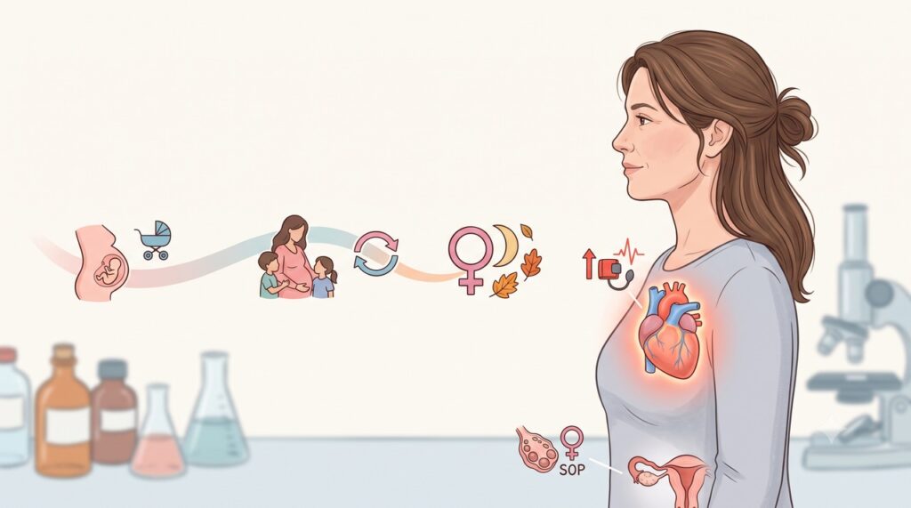 Pré-eclâmpsia, menopausa precoce e ovário policístico ajudam a personalizar a avaliação do coração.
