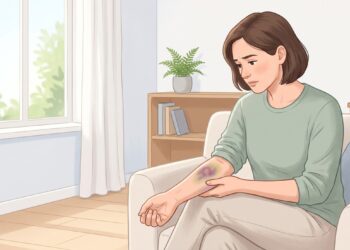 Hematomas frequentes sem batida clara podem ser um sinal de alerta para investigar.
