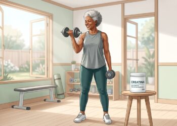 A creatina combinada ao treino de força pode ajudar mulheres após a menopausa a preservar a força muscular.