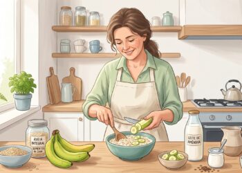 Banana verde e aveia podem fornecer prebióticos para apoiar a microbiota.