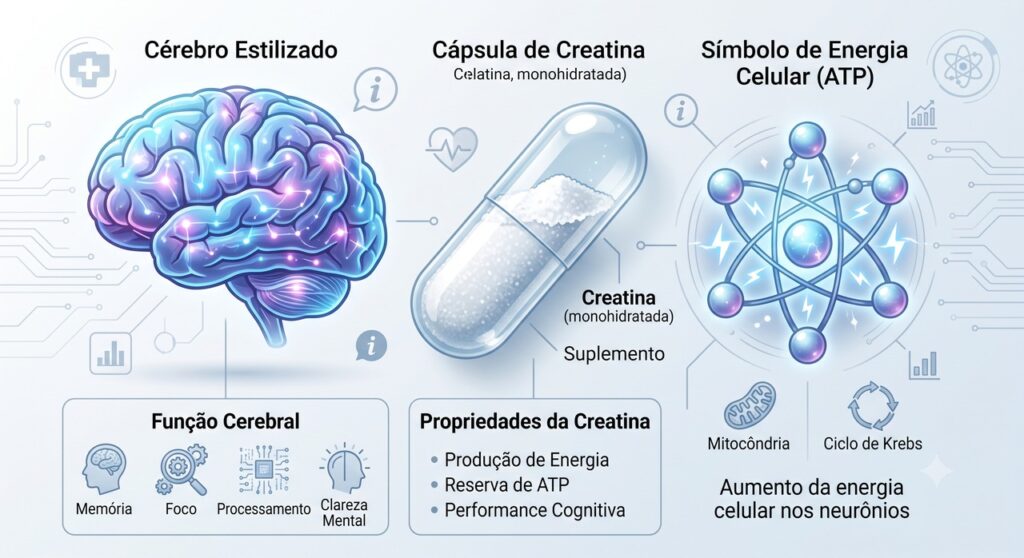 A revisão avaliou creatina, memória, atenção e cognição em adultos mais velhos.