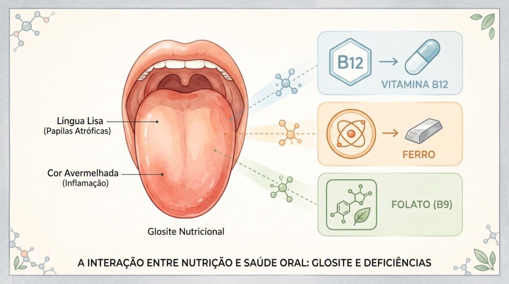Deficiências nutricionais podem afetar a mucosa da boca e causar ardência.