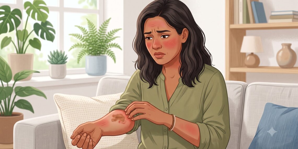 Manchas que inflamam ao atrito junto com crises de rubor podem ser sinais de mastocitose.