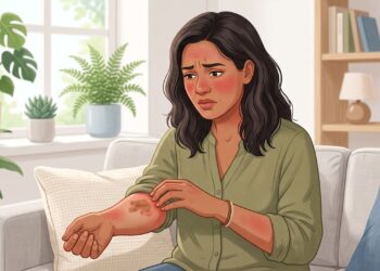 Manchas que inflamam ao atrito junto com crises de rubor podem ser sinais de mastocitose.