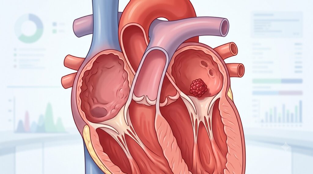 A fibrilação atrial pode favorecer coágulos que aumentam o risco de AVC.