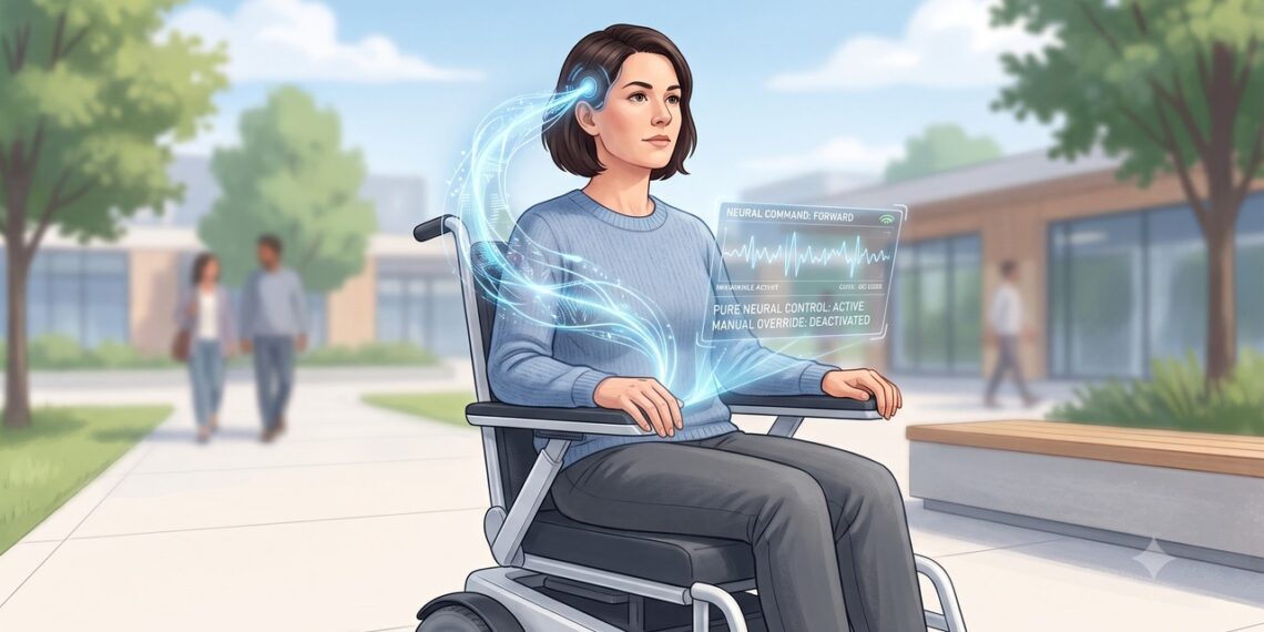A Neuralink converte intenções de movimento em comandos digitais que poderão apoiar futuros sistemas de mobilidade.