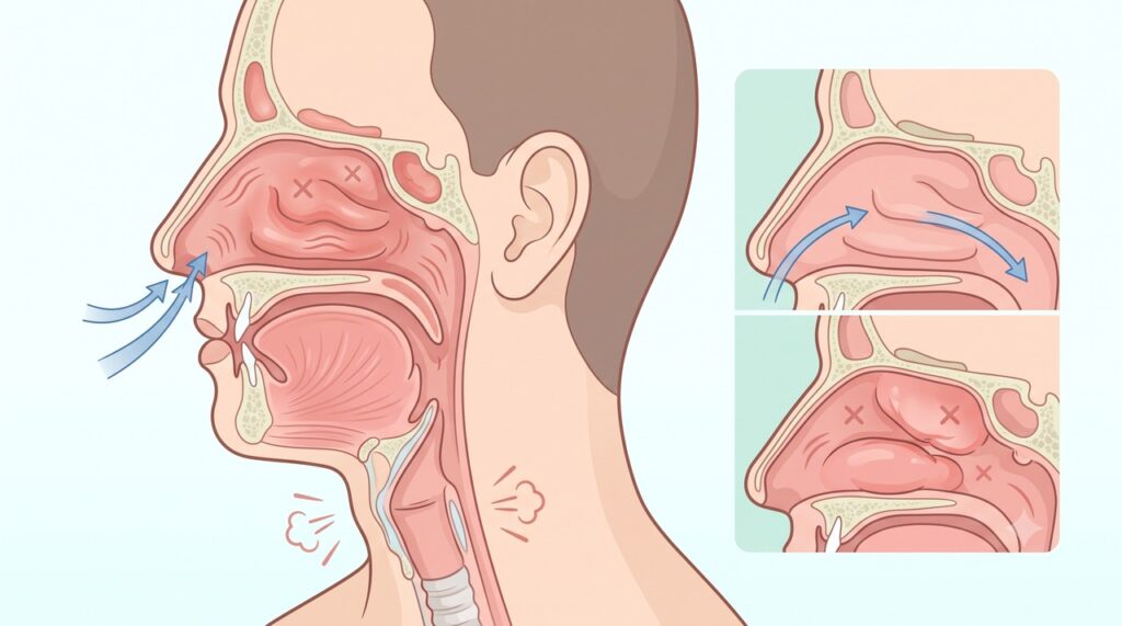 A fita não corrige obstruções nasais nem impede as pausas respiratórias da apneia.