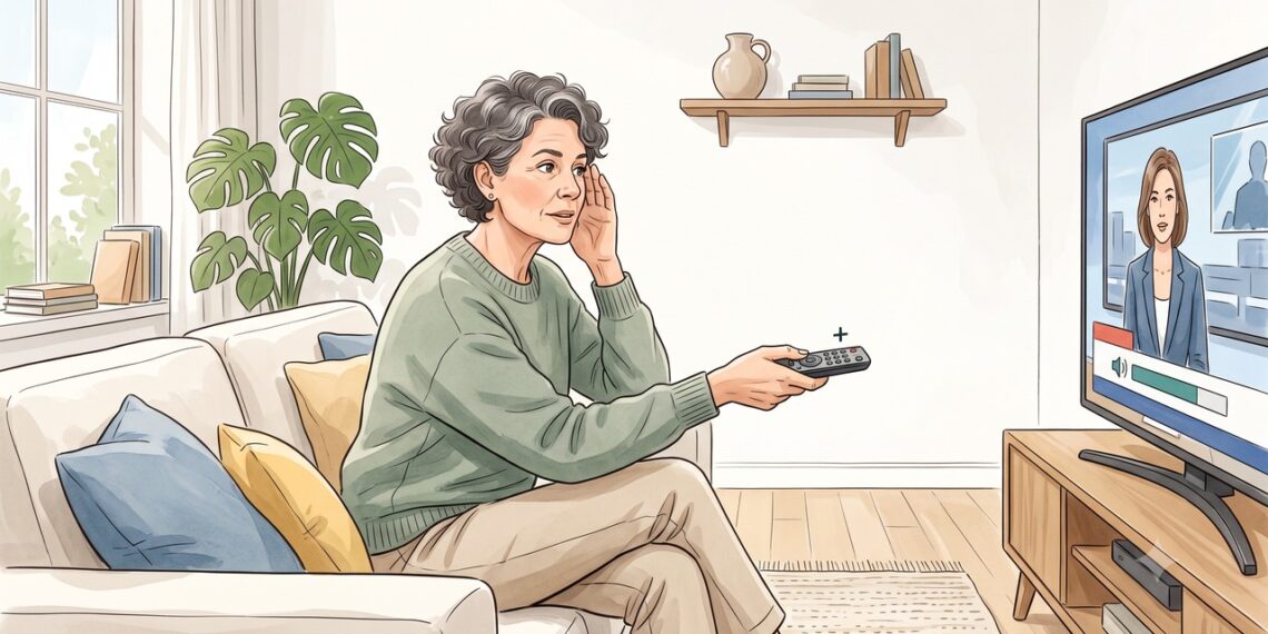 Aumentar o volume da TV e pedir repetições podem ser sinais de perda auditiva.