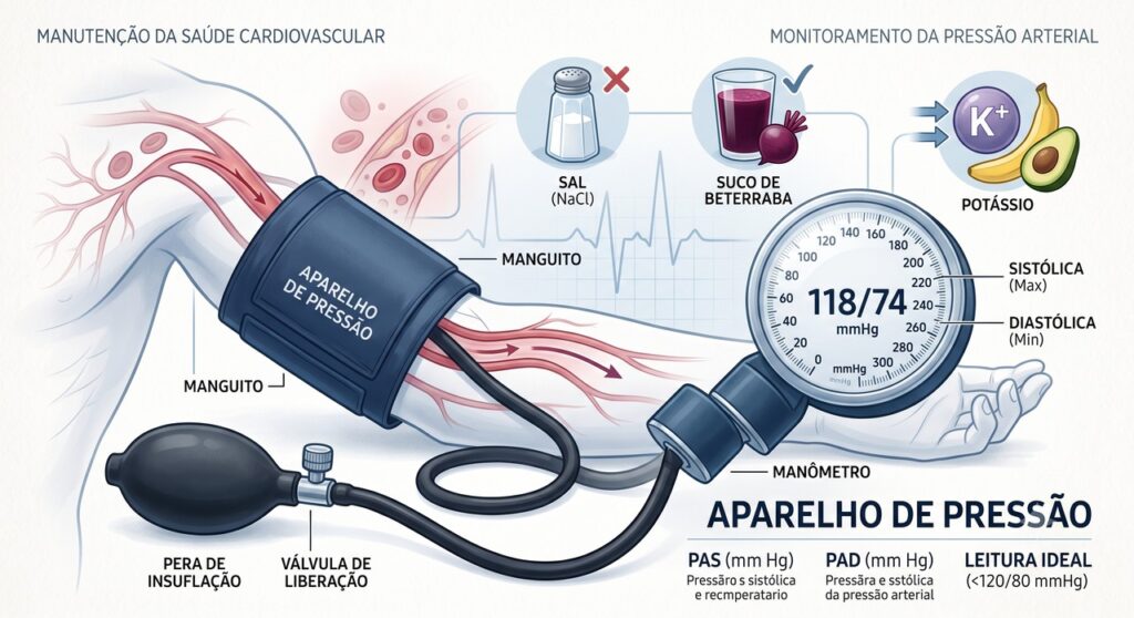 O estudo comparou sódio, potássio e nitrato da beterraba no controle da pressão.