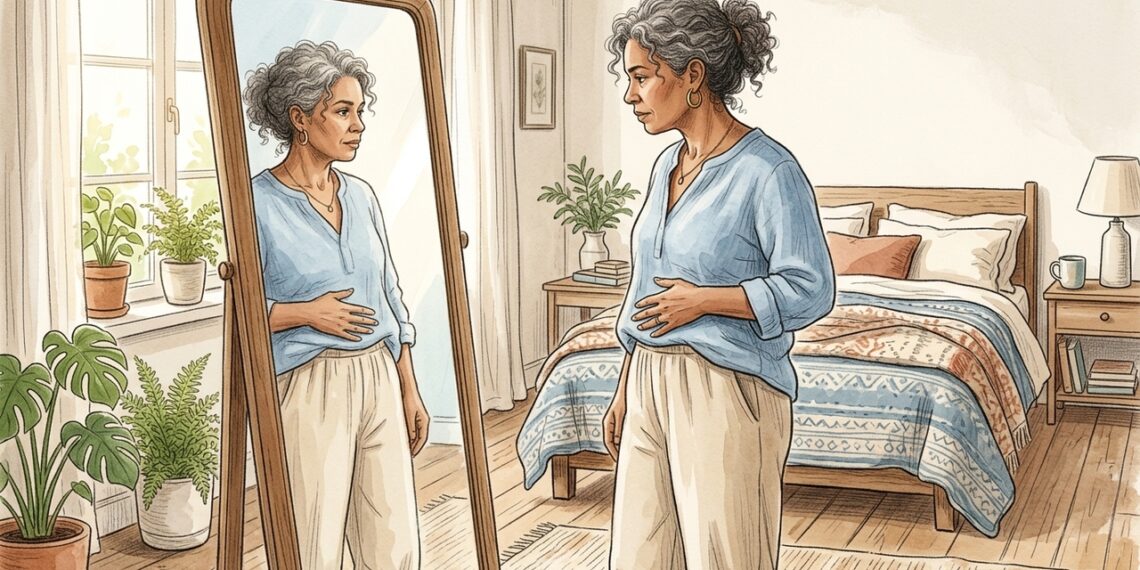 Barriga maior depois da menopausa não é só idade: a mudança hormonal que altera onde a gordura se acumula