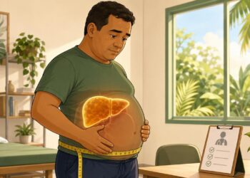 A barriga inchada contínua não se deve apenas à gordura, mas sim, em alguns casos, ao acúmulo de gordura no fígado que pede avaliação médica cuidadosa