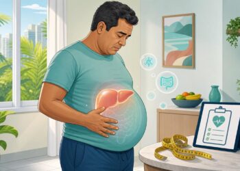 A barriga inchada e persistente não se deve apenas a gordura localizada, mas sim em alguns casos ao depósito de gordura no fígado que pede urgente avaliação