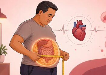 A gordura acumulada na barriga nem sempre é só peso extra, pode ser gordura visceral e um risco para o coração