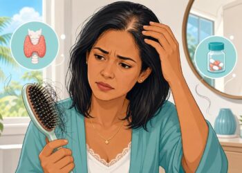 A queda de cabelo acentuada não se deve apenas ao estresse, mas sim, em muitos casos, a alterações da tireoide ou deficiência nutricional