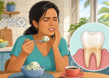 A sensibilidade nos dentes ao consumir alimentos quentes ou gelados nem sempre é cárie: pode ser um sinal de esmalte desgastado ou retração da gengiva