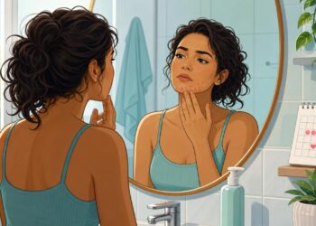 Acne persistente no queixo e na mandíbula nem sempre é só pele oleosa: em muitas mulheres é um sinal de desequilíbrio hormonal