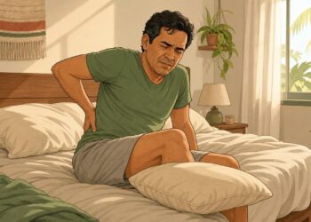 Acordar com a lombar travada e dor nas costas pode ser um dos primeiros sinais de má postura ao dormir ou colchão inadequado
