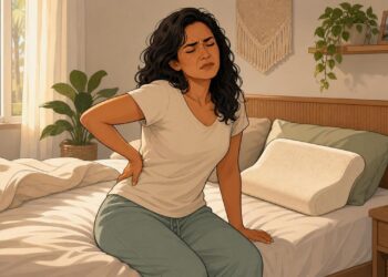 Acordar com dor na lombar e rigidez nas costas com frequência pode ser um dos primeiros sinais de colchão inadequado ou má postura ao dormir