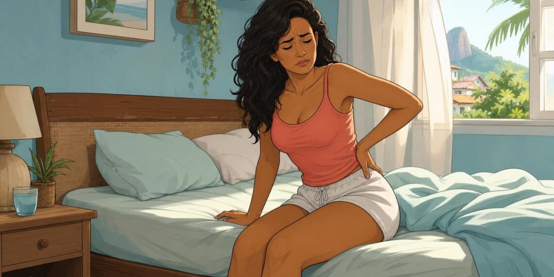 Acordar com dores nas costas e rigidez no corpo com frequência pode ser um dos primeiros sinais de má postura ou colchão inadequado durante o sono, noite após noite