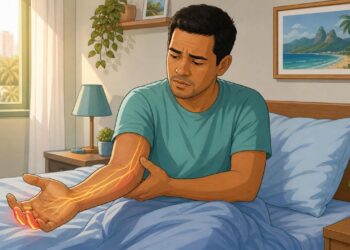 Acordar com dormência no dedo mindinho e no anelar nem sempre é má circulação, pode indicar compressão do nervo ulnar junto ao cotovelo