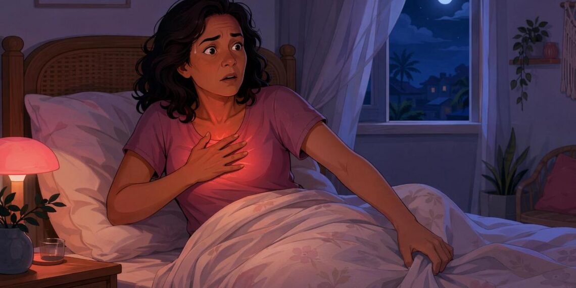 Acordar com o coração acelerado no meio da madrugada pode ser um dos primeiros sinais de queda de açúcar ou pico de cortisol