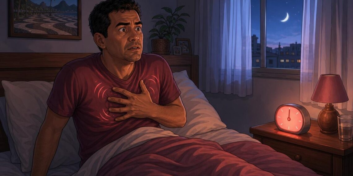Acordar com o coração acelerado repentinamente de madrugada pode ser um dos primeiros sinais de alteração preocupante na pressão