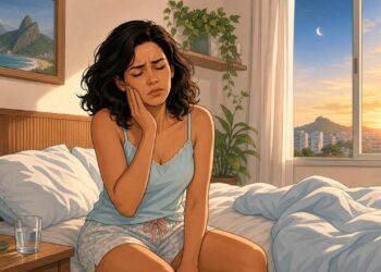 Acordar com o maxilar dolorido e os dentes sensíveis pode ser um sinal de bruxismo ligado ao estresse e ao sono fragmentado