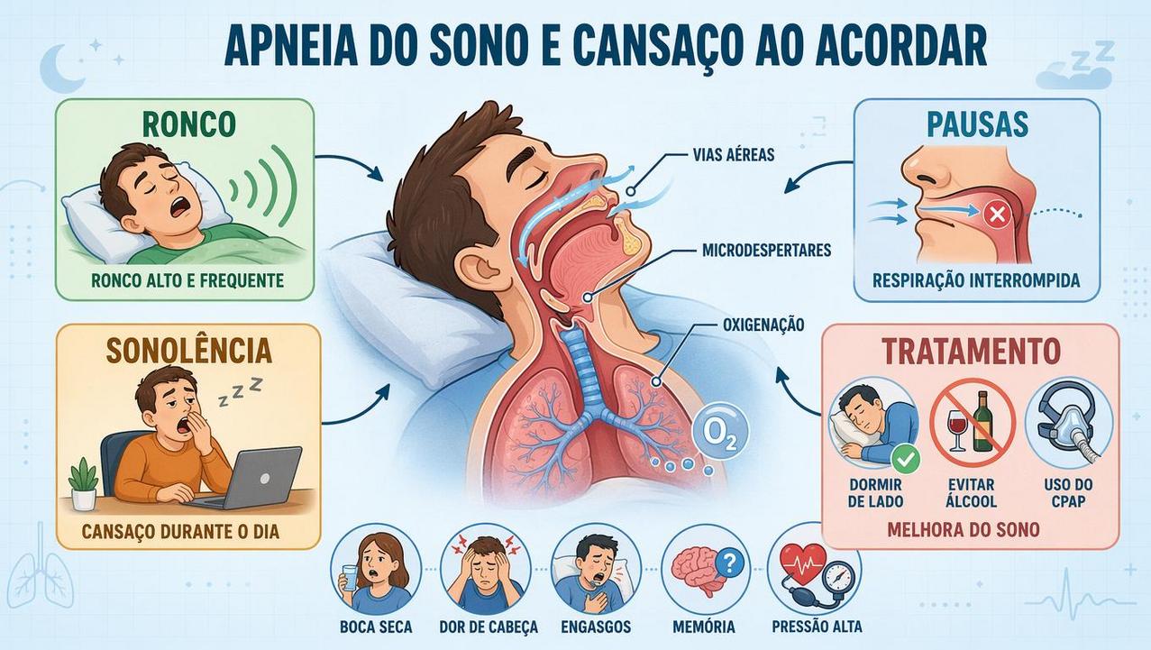 Ronco, pausas respiratórias, sonolência e tratamento resumem os pilares da apneia.