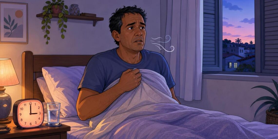 Acordar várias e repetidas vezes durante a madrugada não é apenas insônia corriqueira: pode ser sinal precoce de queda de cortisol ou apneia obstrutiva do sono