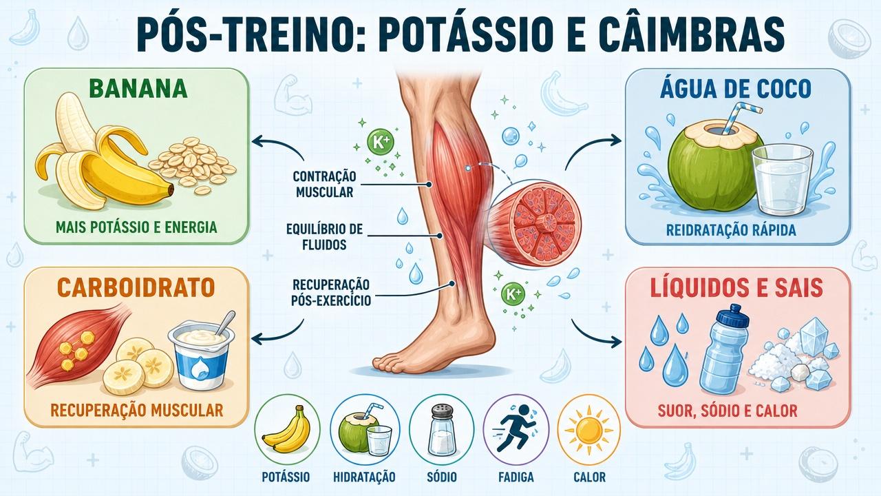 Potássio, hidratação, carboidrato e sais formam a base contra câimbras.