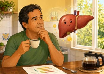 Café e fígado gorduroso: o que um estudo recente investigou sobre enzimas hepáticas em pessoas com MASLD e possíveis benefícios