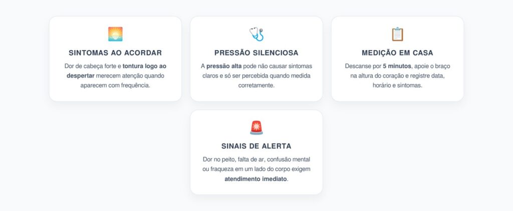 Sinais de Pressão Alta ao Acordar: Dor de Cabeça, Tontura e Medição em Casa